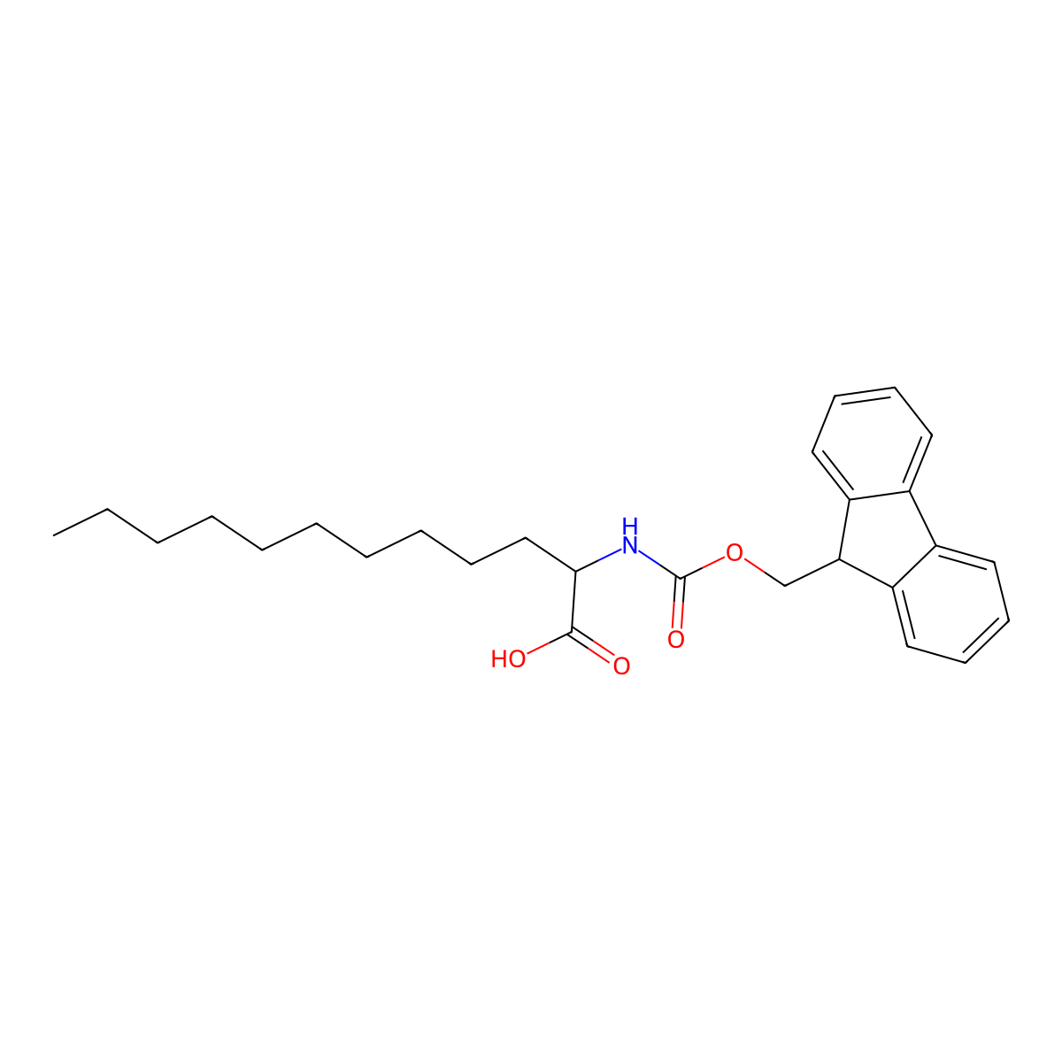 (2R)-2-(Fmoc-amino)dodecanoic acid molecular structure, CAS 1821832-97-6