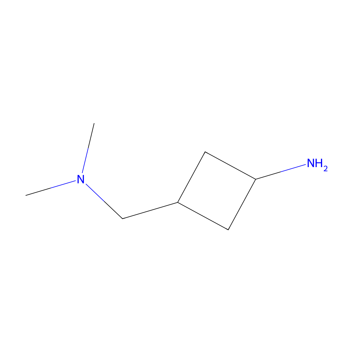 (1R,3r)-3-[(dimethylamino)methyl]cyclobutan-1-amine molecular structure, CAS 1821838-48-5