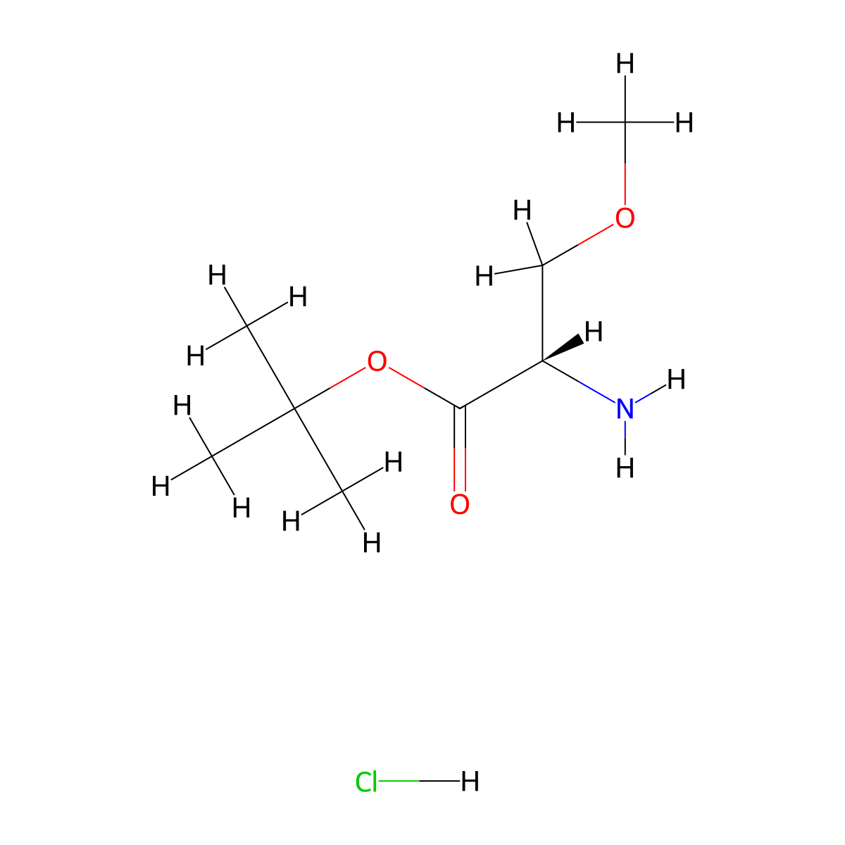 (S)-tert-Butyl 2-amino-3-methoxypropanoate hydrochloride molecular structure, CAS 1821839-04-6