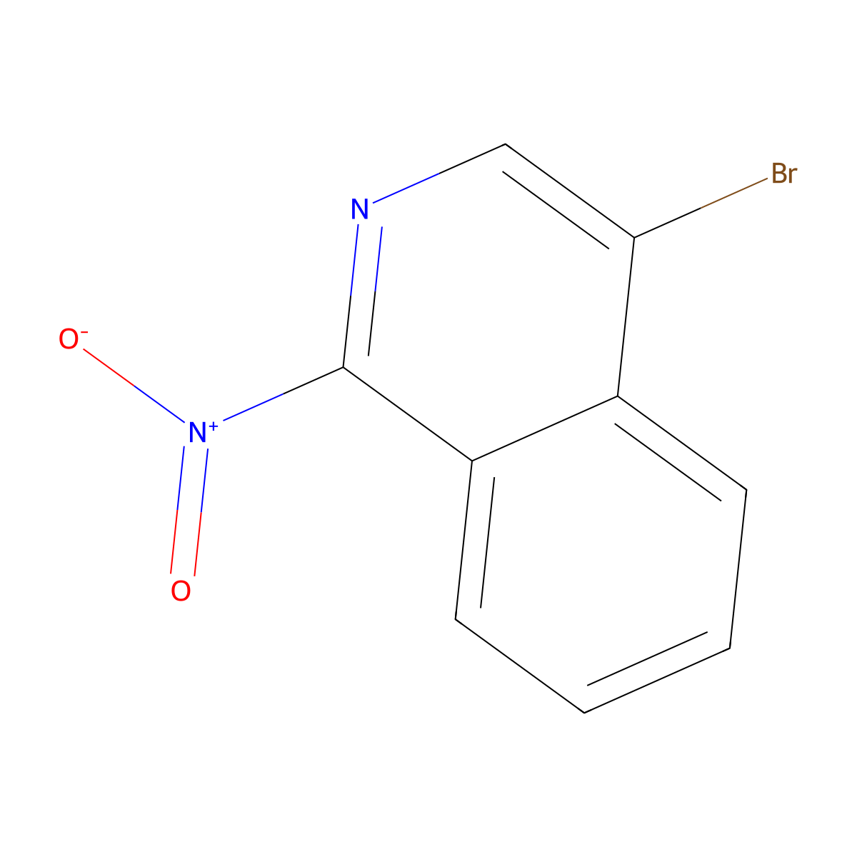 4-Bromo-1-nitro-isoquinoline molecular structure, CAS 182184-81-2