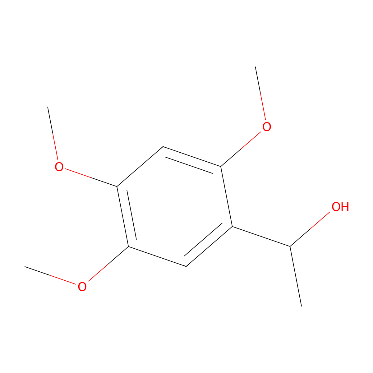(1S)-1-(2,4,5-trimethoxyphenyl)ethan-1-ol molecular structure, CAS 1821840-52-1