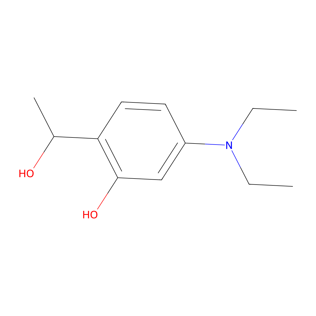 (r)-5-(Diethylamino)-2-(1-hydroxyethyl)phenol molecular structure, CAS 1821840-53-2