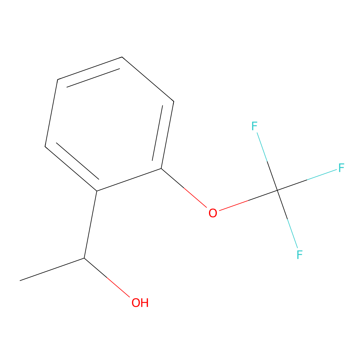 (1R)-1-(2-(trifluoromethoxy)phenyl)ethan-1-ol molecular structure, CAS 1821843-86-0