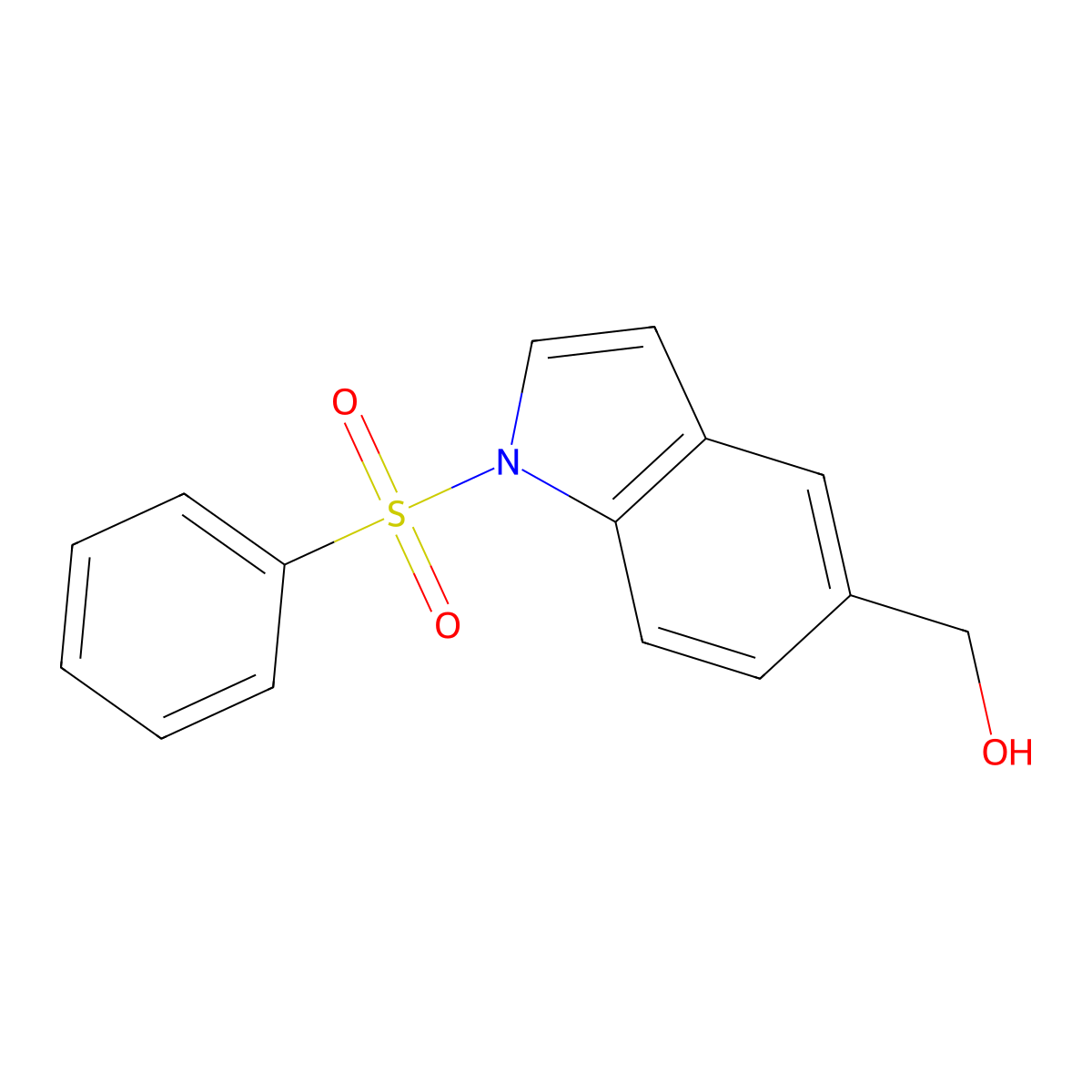 [1-(Benzenesulfonyl)indol-5-yl]methanol molecular structure, CAS 182187-39-9