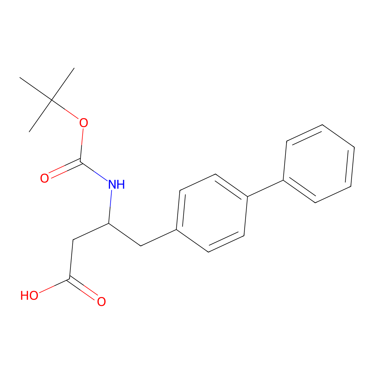 (S)-4-([1,1'-Biphenyl]-4-yl)-3-((tert-butoxycarbonyl)amino)butanoic acid molecular structure, CAS 182192-84-3