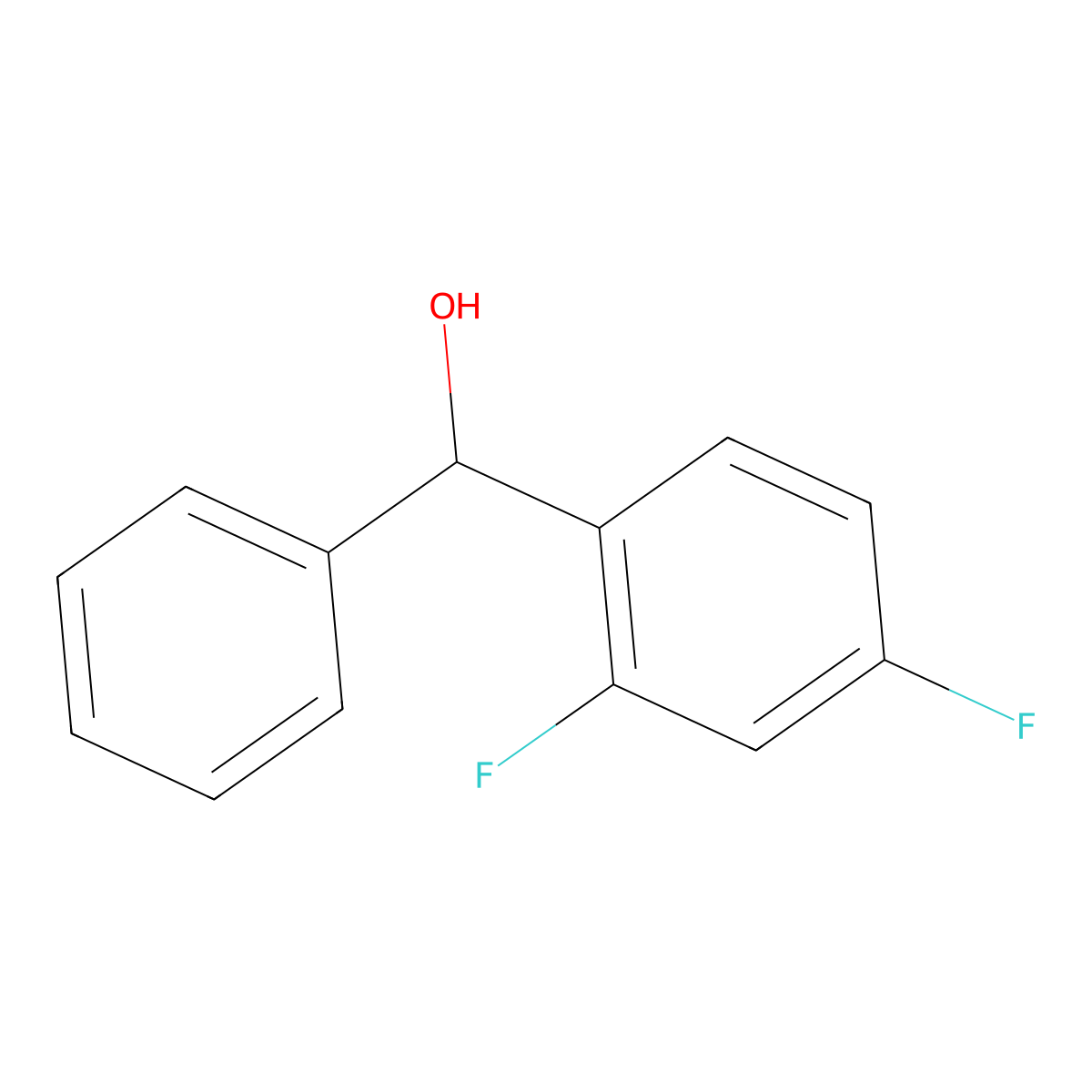 (2,4-Difluorophenyl)(phenyl)methanol molecular structure, CAS 182192-95-6