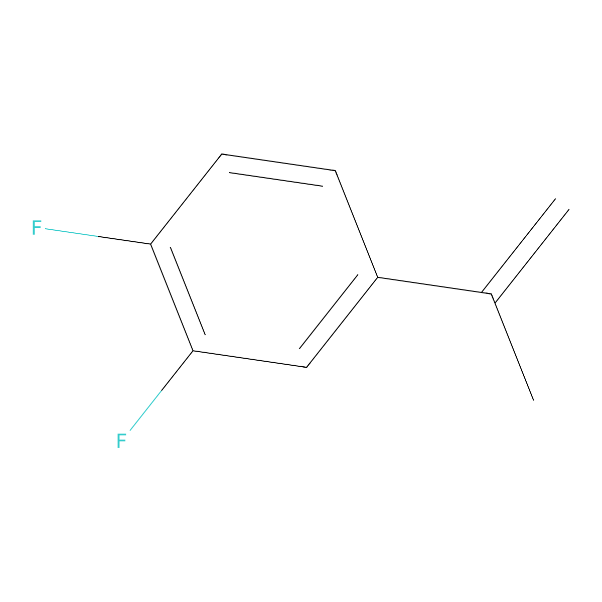 1,2-Difluoro-4-(prop-1-en-2-yl)benzene molecular structure, CAS 182193-03-9