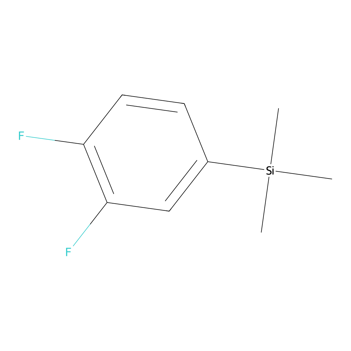 (3,4-Difluorophenyl)trimethylsilane molecular structure, CAS 182193-04-0