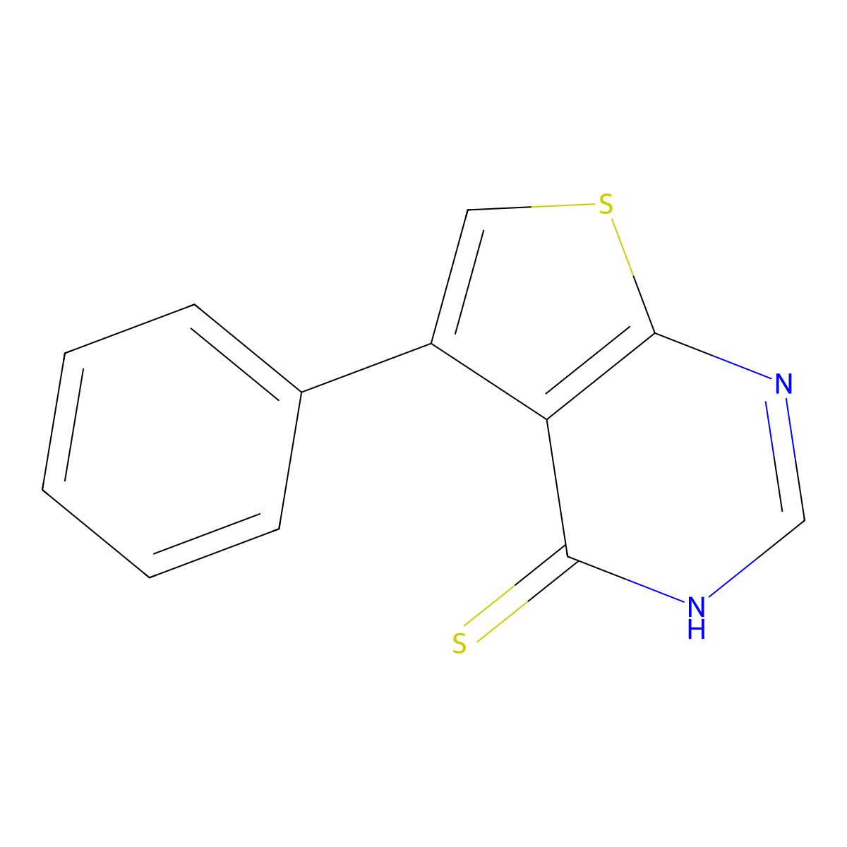 5-Phenylthieno[2,3-d]pyrimidine-4-thiol molecular structure, CAS 182198-89-6