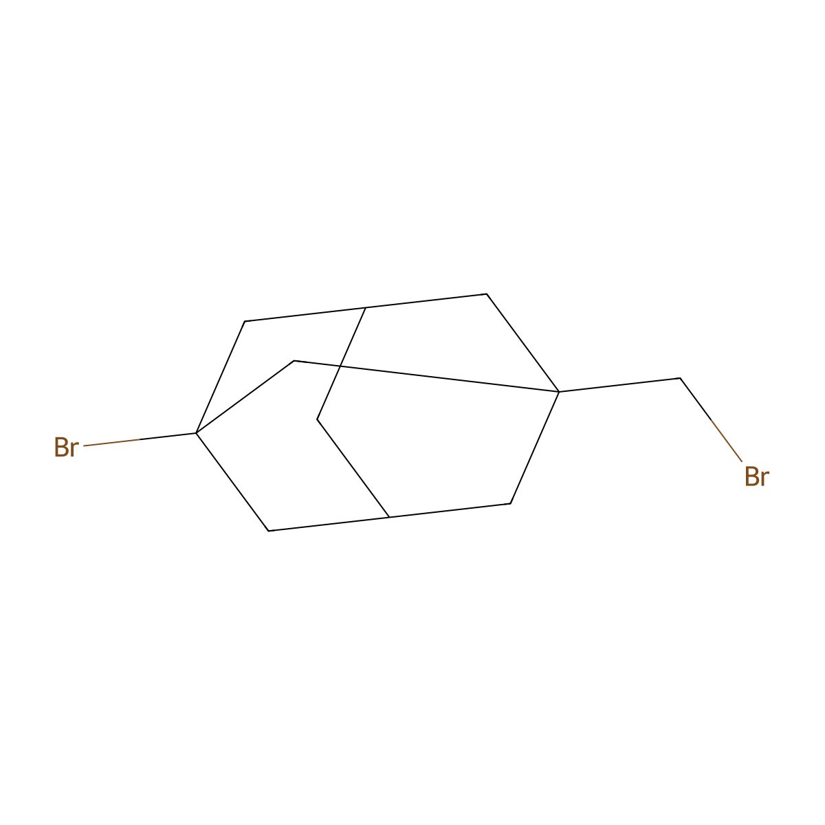 1-Bromo-3-(bromomethyl)adamantane molecular structure, CAS 1822-25-9