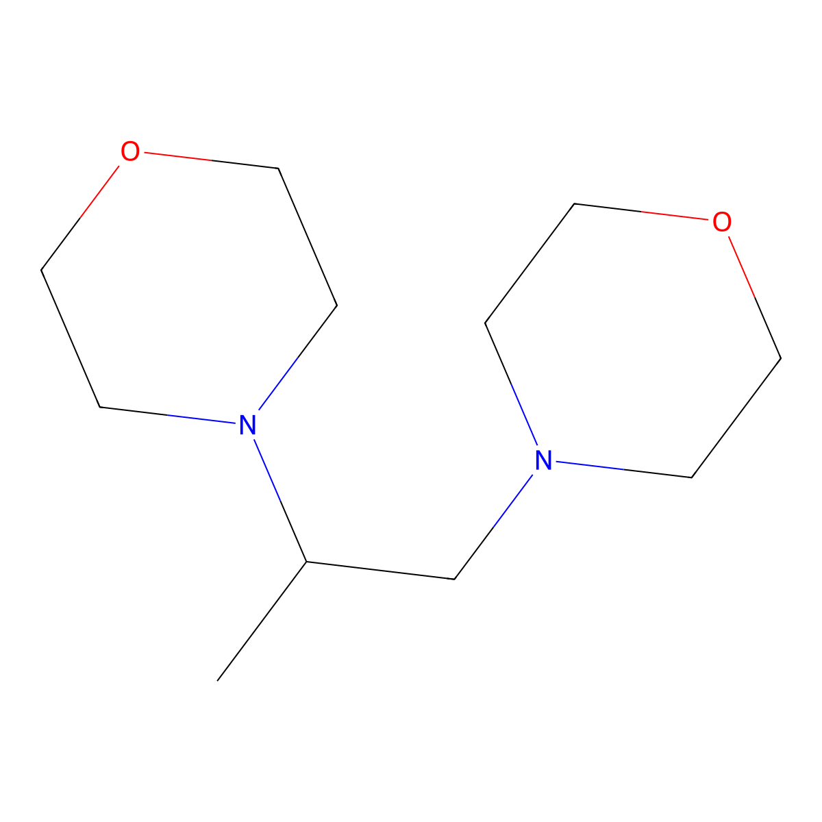 4-(1-Methyl-2-morpholin-4-ylethyl)morpholine molecular structure, CAS 1822-47-5