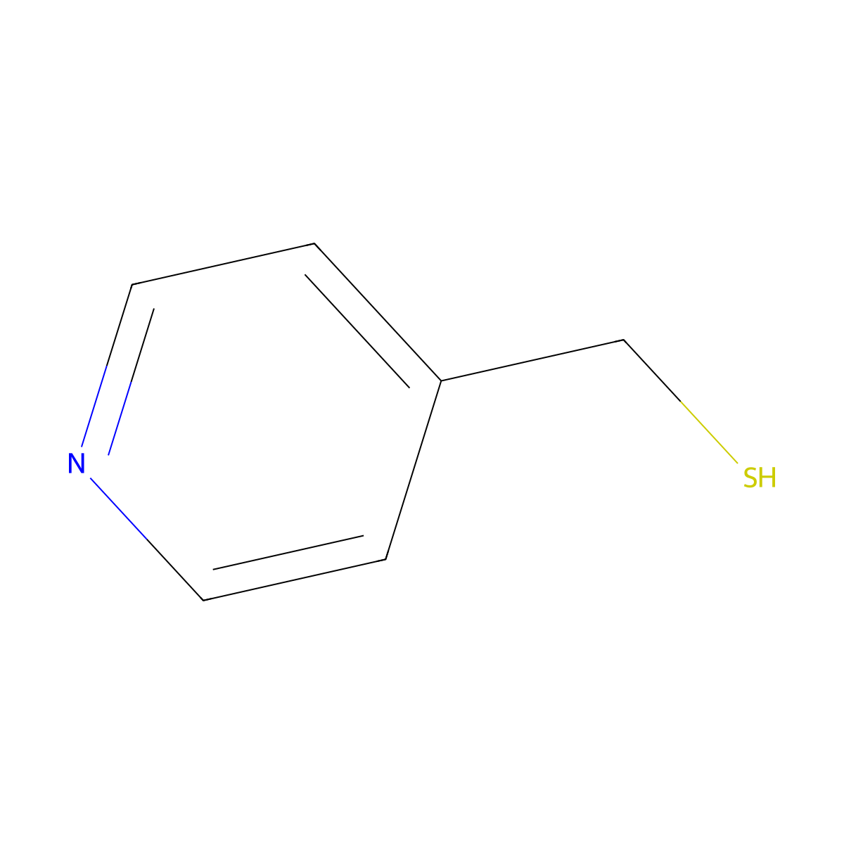Pyridin-4-ylmethanethiol molecular structure, CAS 1822-53-3