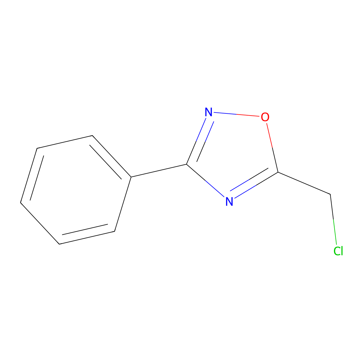 5-(Chloromethyl)-3-phenyl-1,2,4-oxadiazole molecular structure, CAS 1822-94-2