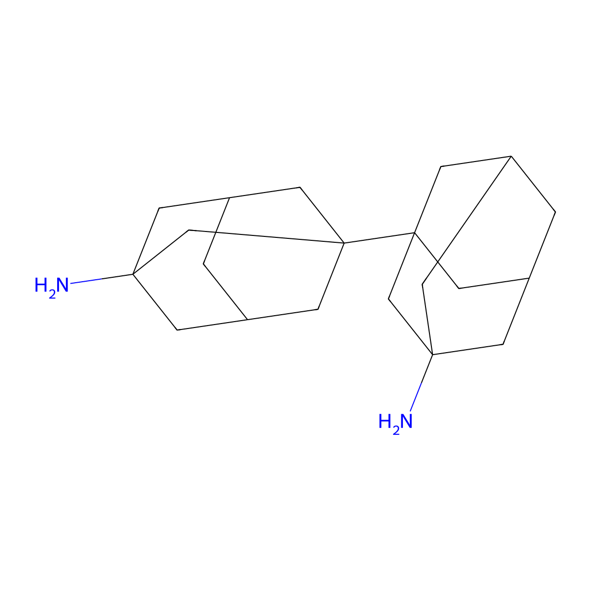 1,1'-Biadamantane-3,3'-diamine molecular structure, CAS 18220-68-3