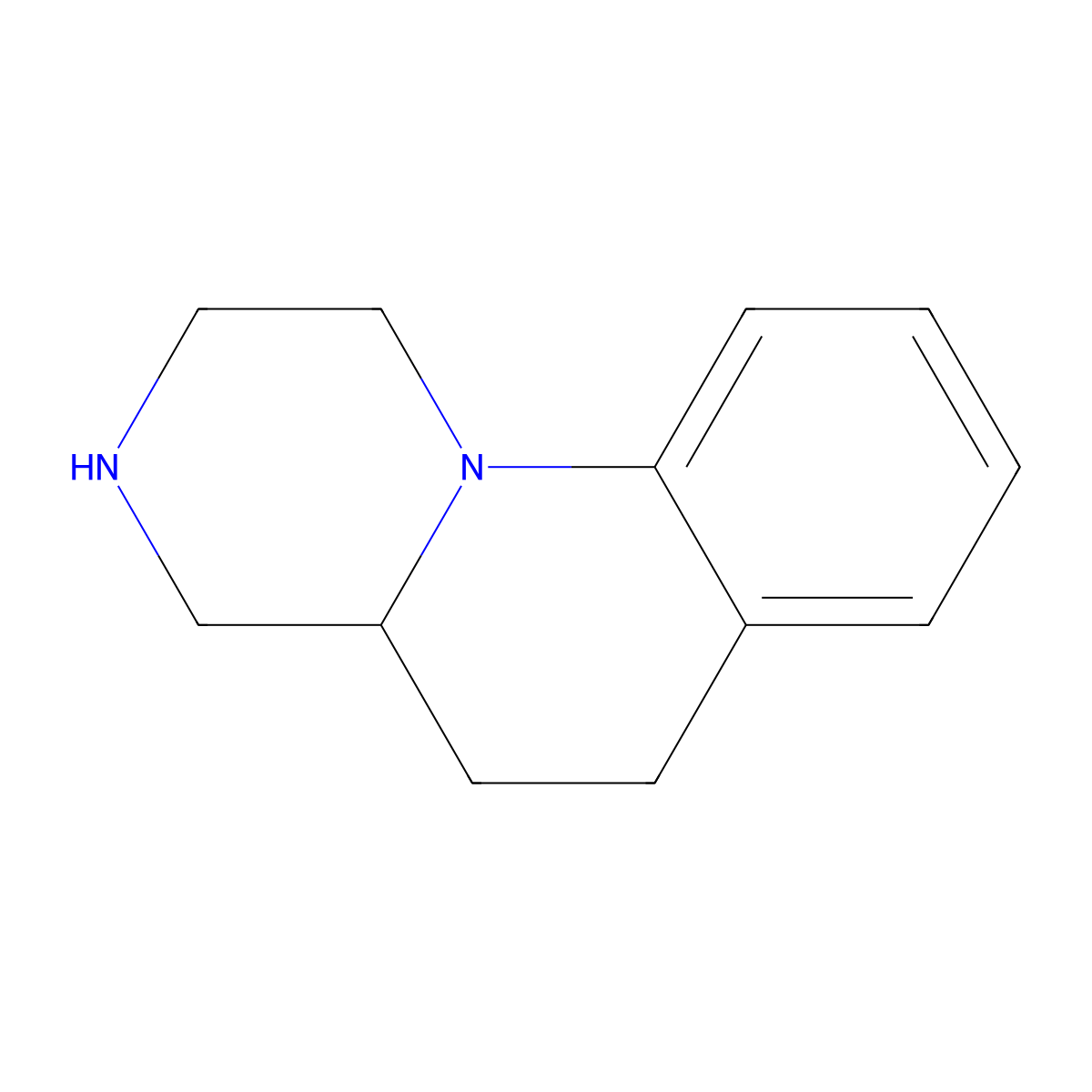 2,3,4,4a,5,6-hexahydro-1H-pyrazino(1,2-a)quinoline molecular structure, CAS 182208-61-3