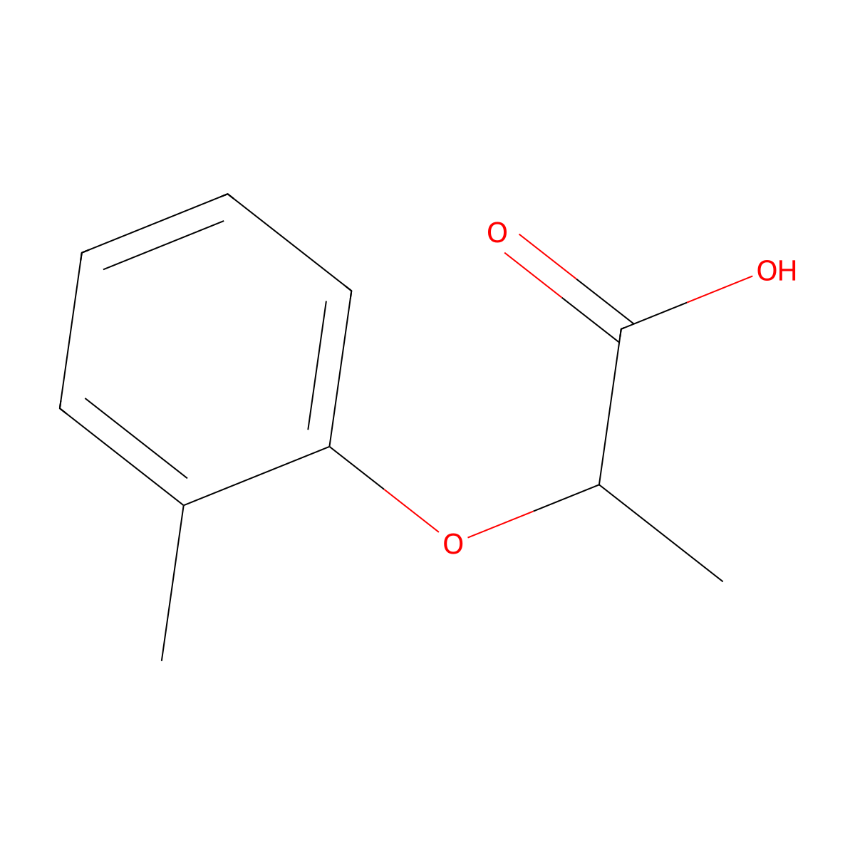 (R)-2-(o-tolyloxy)propanoic acid molecular structure, CAS 18221-58-4