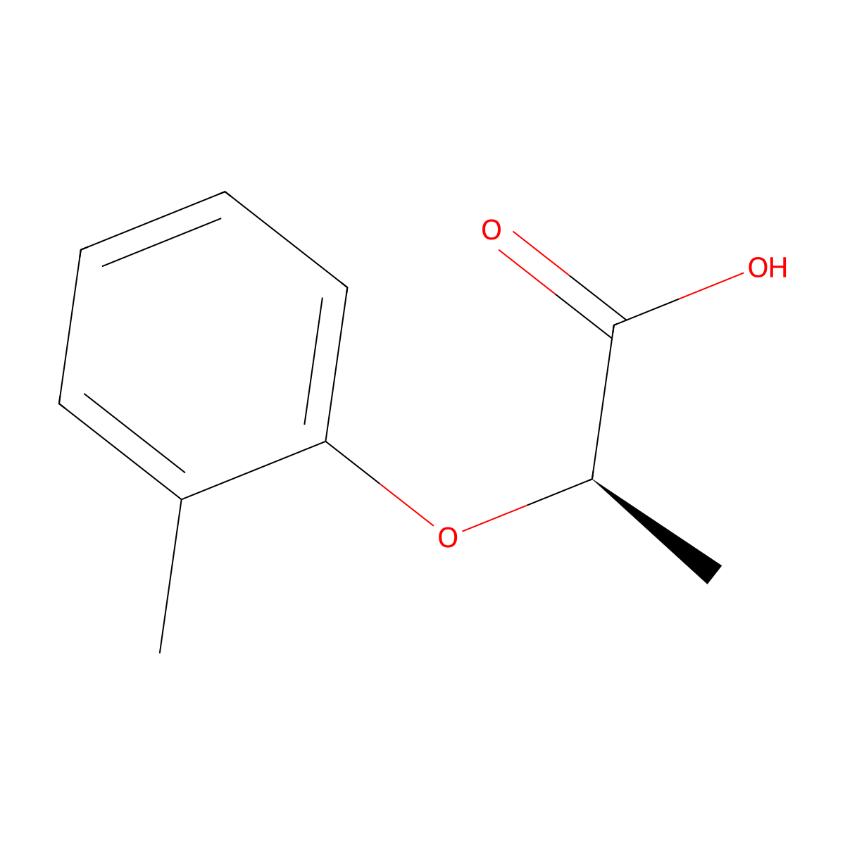 (R)-2-(o-tolyloxy)propanoic acid molecular structure, CAS 18221-58-4