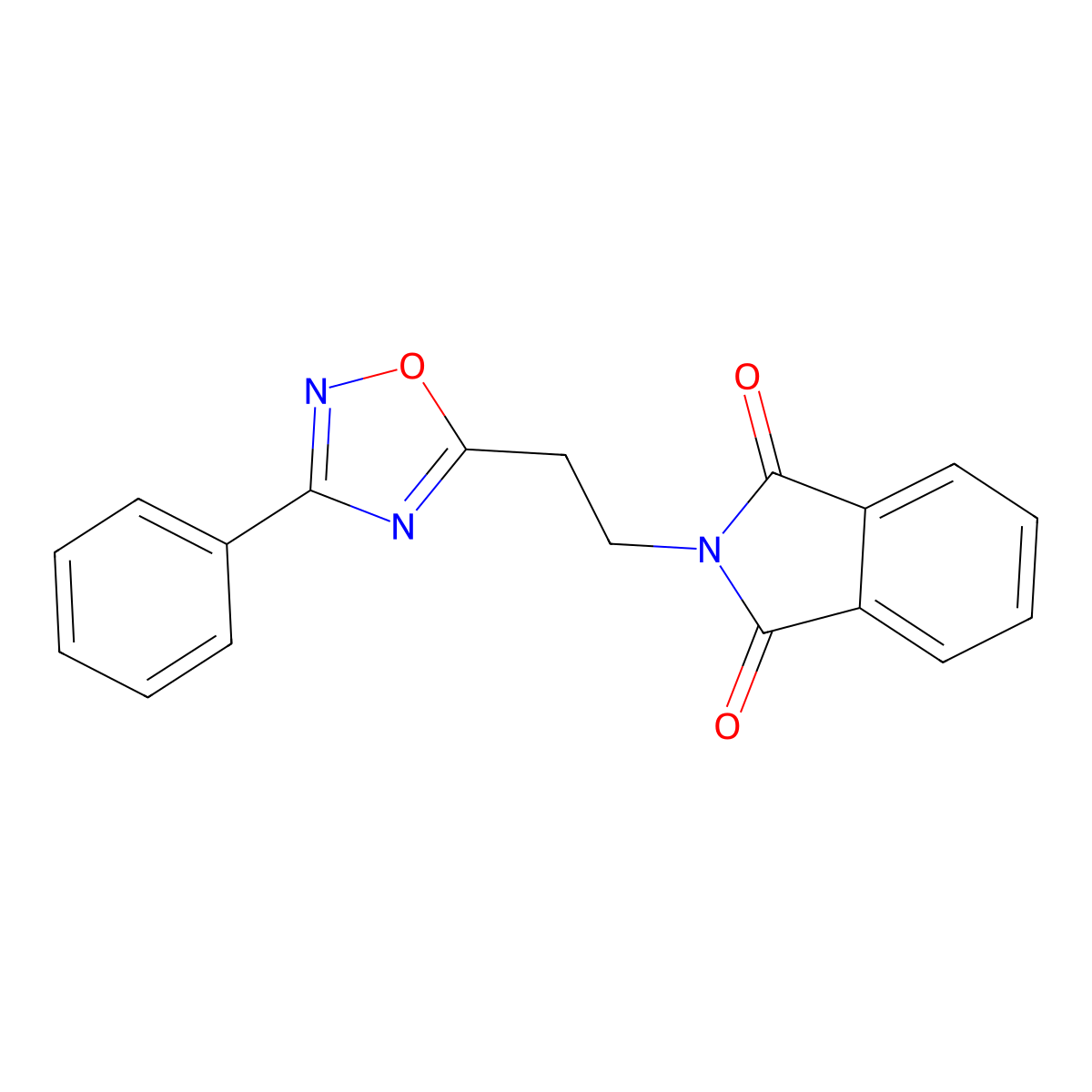 2-[2-(3-Phenyl-1,2,4-oxadiazol-5-yl)ethyl]-1H-isoindole-1,3(2H)-dione molecular structure, CAS 182231-45-4