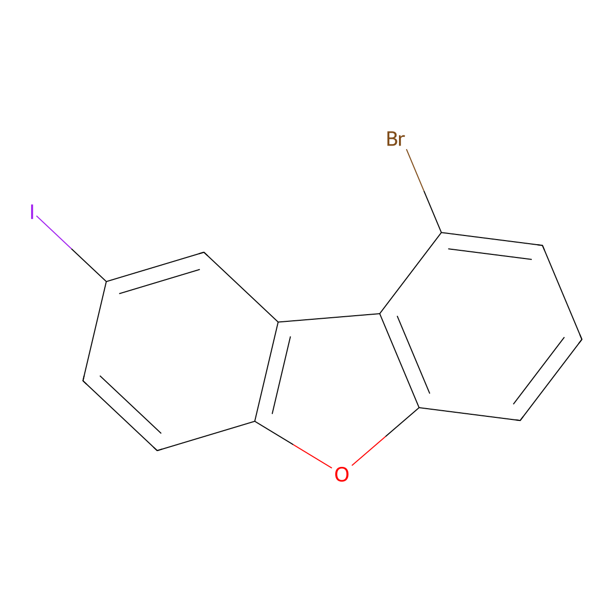 1-bromo-8-iodoDibenzofuran molecular structure, CAS 1822311-11-4