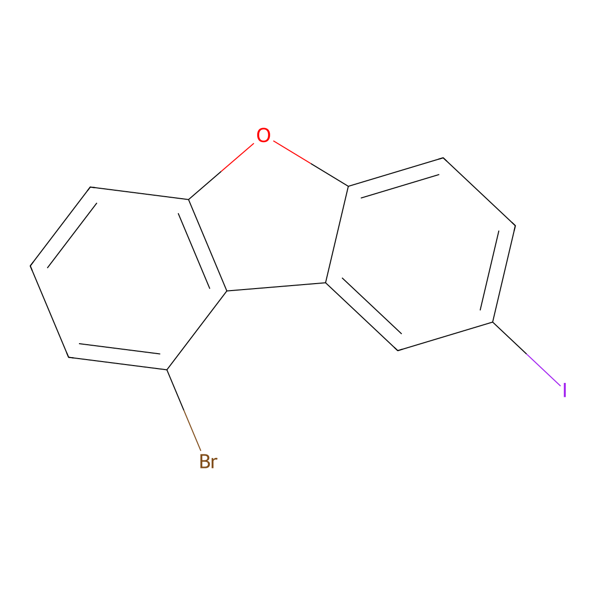 1-bromo-8-iodoDibenzofuran molecular structure, CAS 1822311-11-4