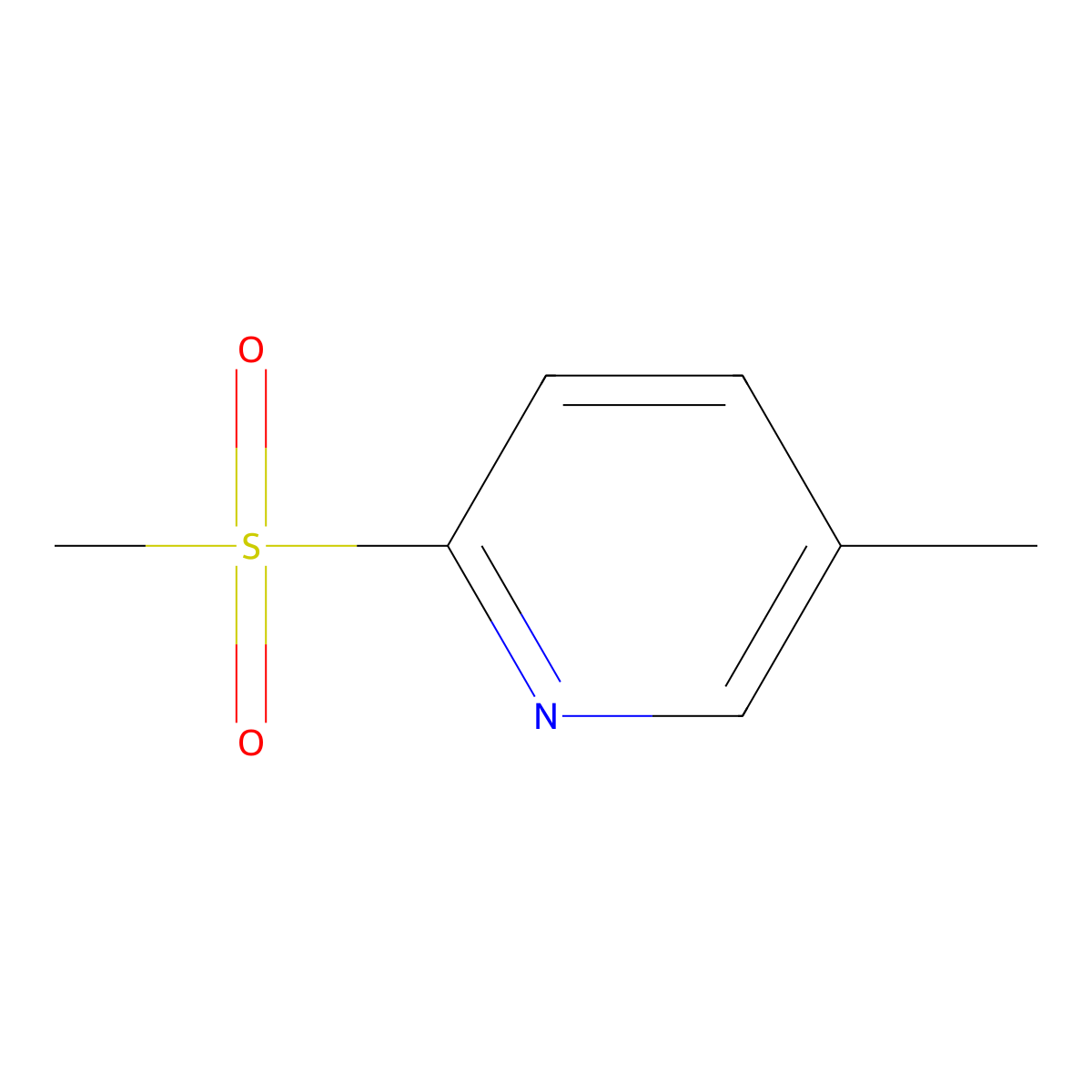 2-(Methanesulfonyl)-5-methylpyridine molecular structure, CAS 182233-38-1