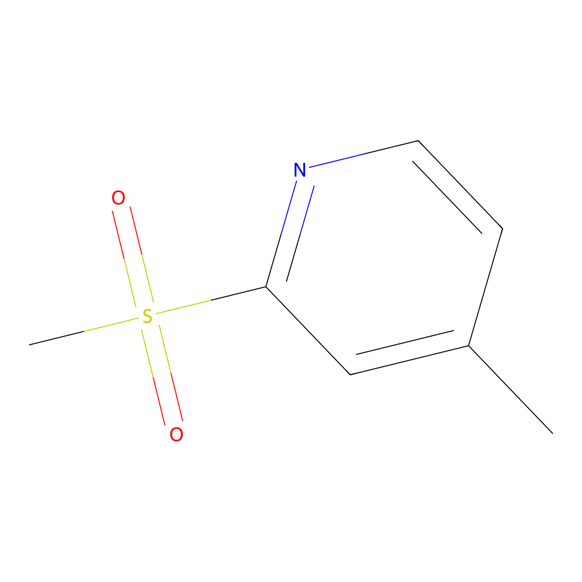 2-Mesyl-4-picoline molecular structure, CAS 182233-57-4