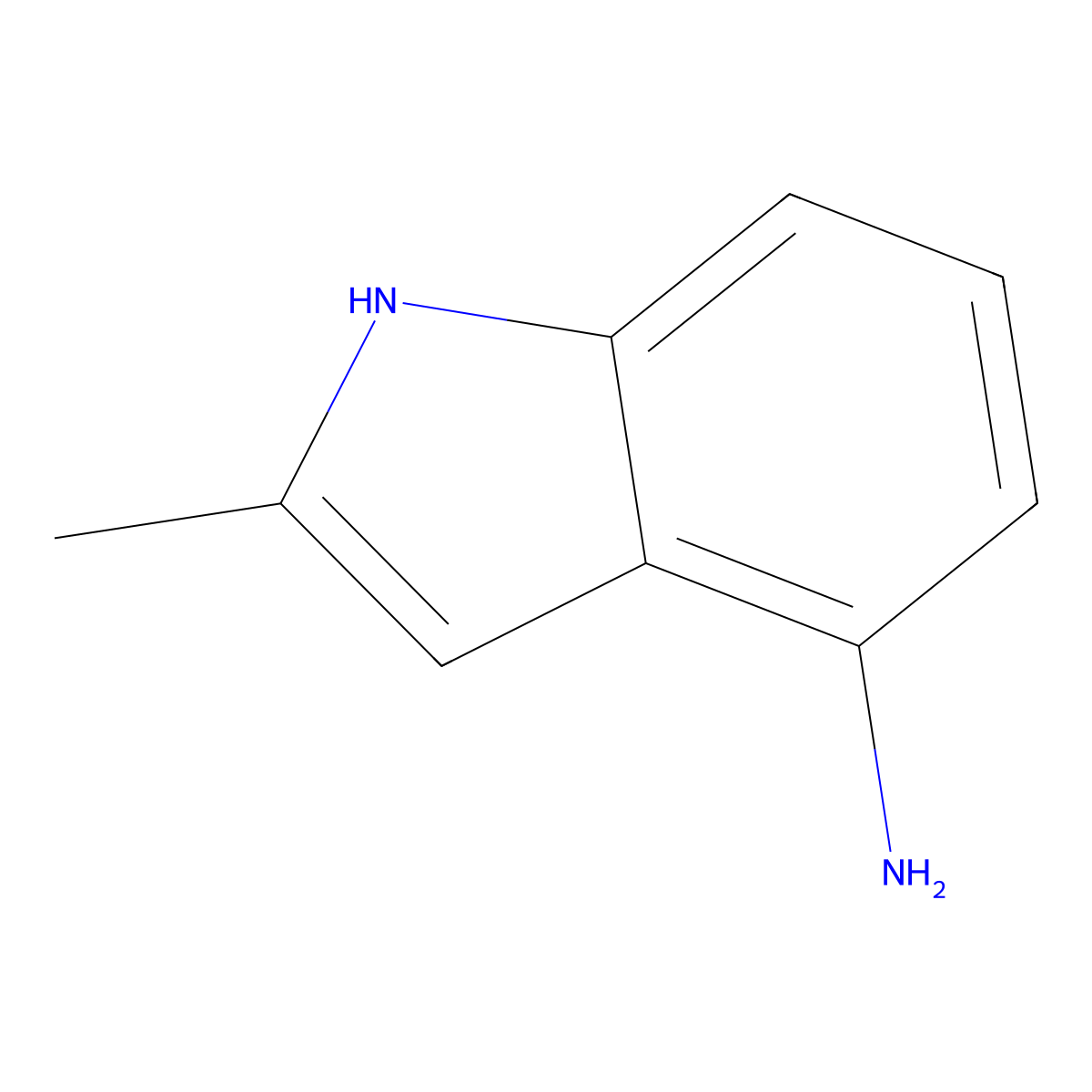 2-methyl-1H-indol-4-amine molecular structure, CAS 182234-10-2