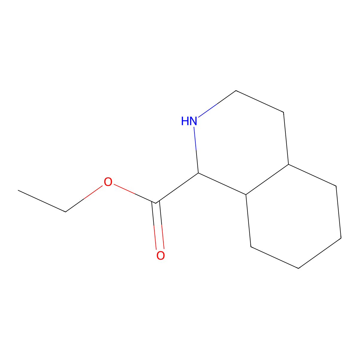Ethyl decahydroisoquinoline-1-carboxylate molecular structure, CAS 1822345-02-7
