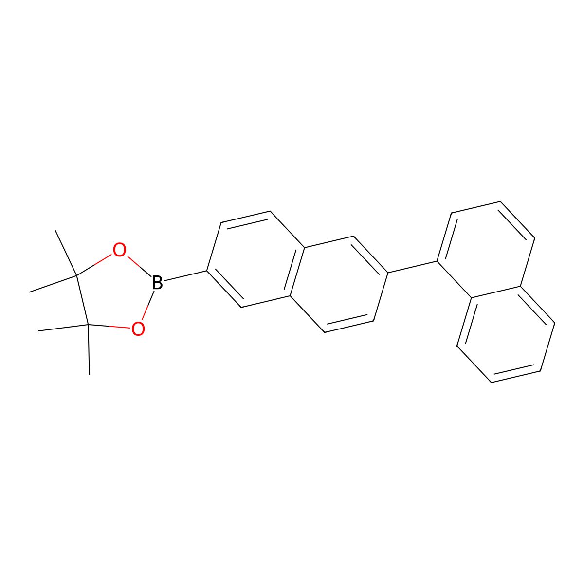 2-([1,2'-Binaphthalen]-6'-yl)-4,4,5,5-tetramethyl-1,3,2-dioxaborolane molecular structure, CAS 1822374-49-1