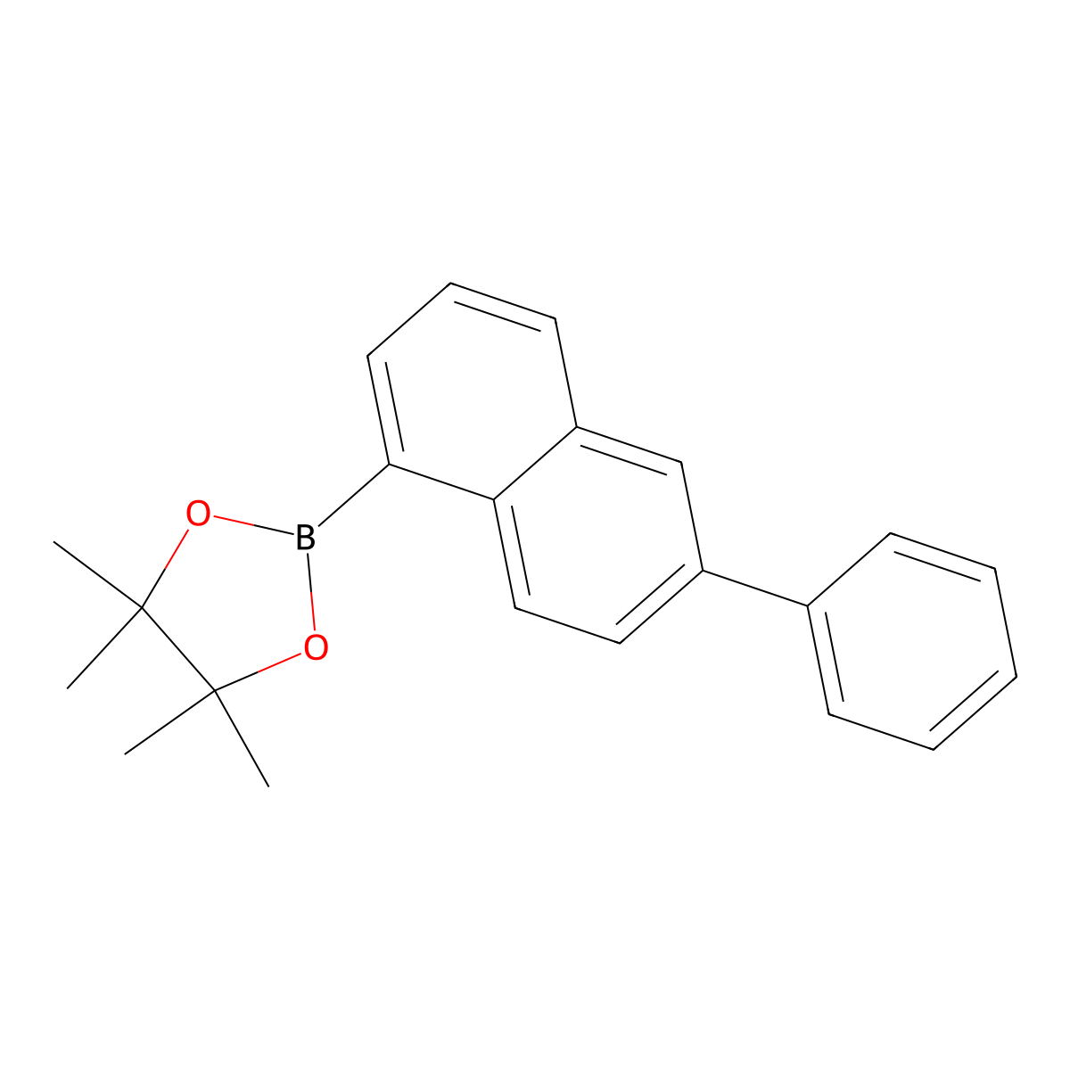 4,4,5,5-Tetramethyl-2-(6-phenylnaphthalen-1-yl)-1,3,2-dioxaborolane molecular structure, CAS 1822374-74-2