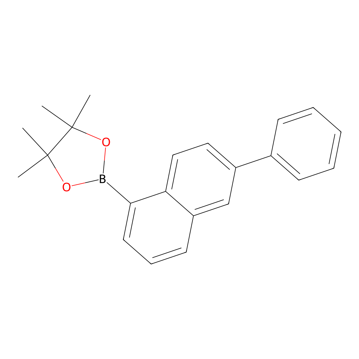 4,4,5,5-Tetramethyl-2-(6-phenylnaphthalen-1-yl)-1,3,2-dioxaborolane molecular structure, CAS 1822374-74-2