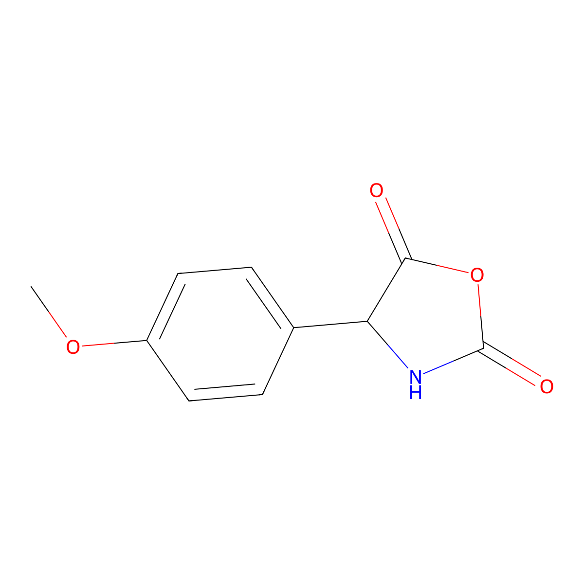 4-(4-Methoxyphenyl)oxazolidine-2,5-dione molecular structure, CAS 1822416-77-2