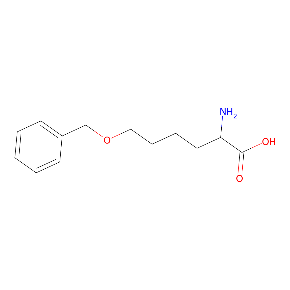 2-Amino-6-(benzyloxy)hexanoic acid molecular structure, CAS 1822426-30-1