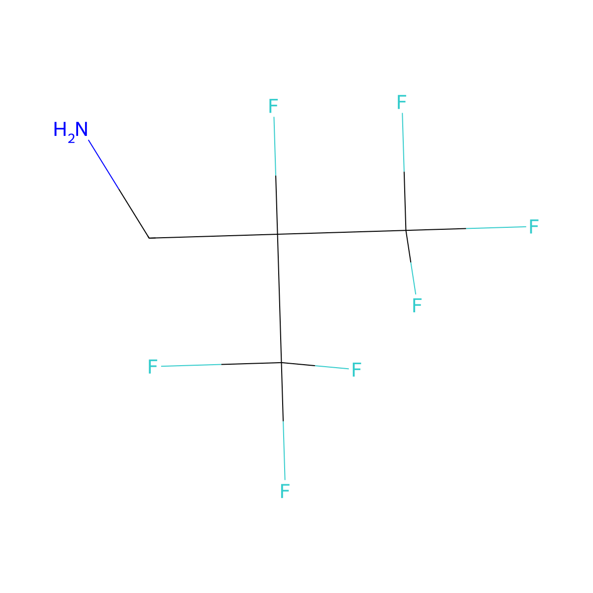 2,3,3,3-Tetrafluoro-2-(trifluoromethyl)propan-1-amine molecular structure, CAS 182243-54-5