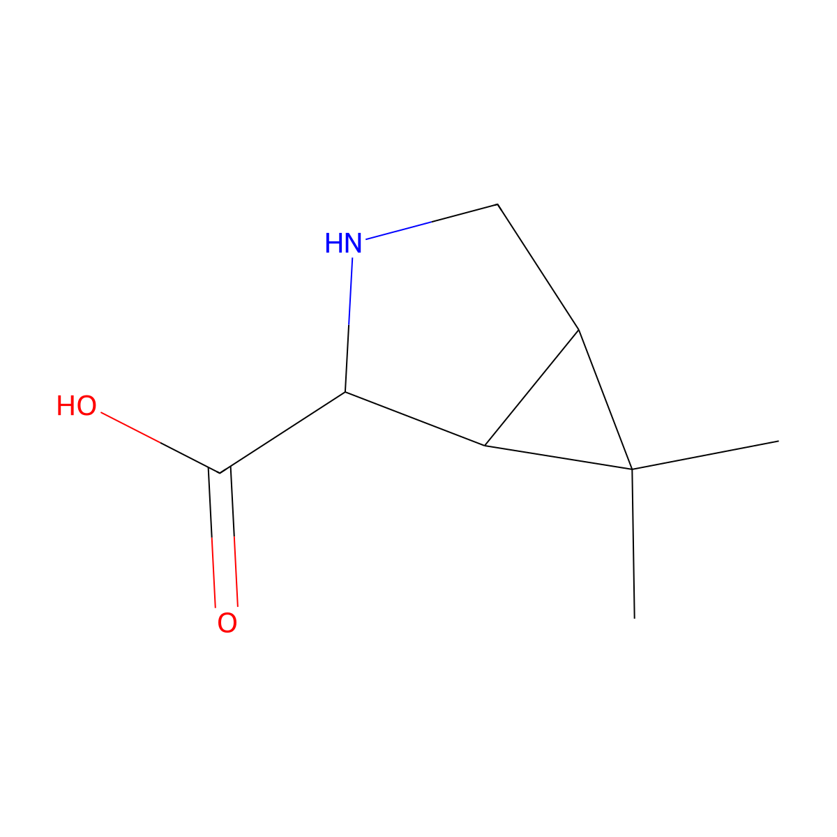 6,6-Dimethyl-3-azabicyclo[3.1.0]hexane-2-carboxylic acid molecular structure, CAS 1822435-58-4