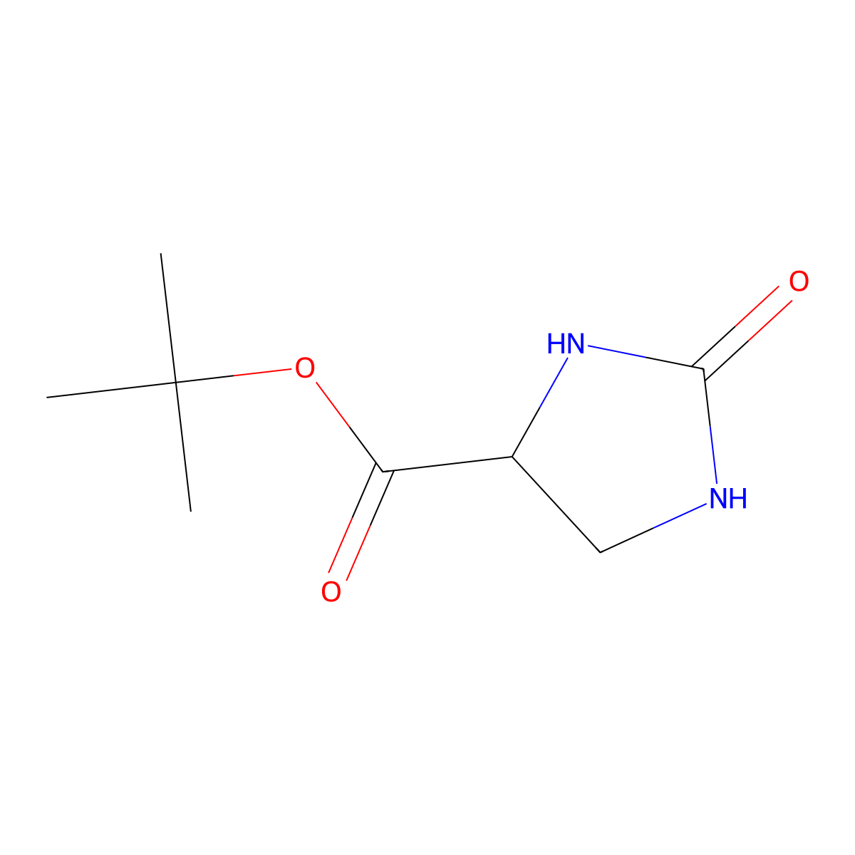 Tert-butyl 2-oxoimidazolidine-4-carboxylate molecular structure, CAS 1822441-39-3
