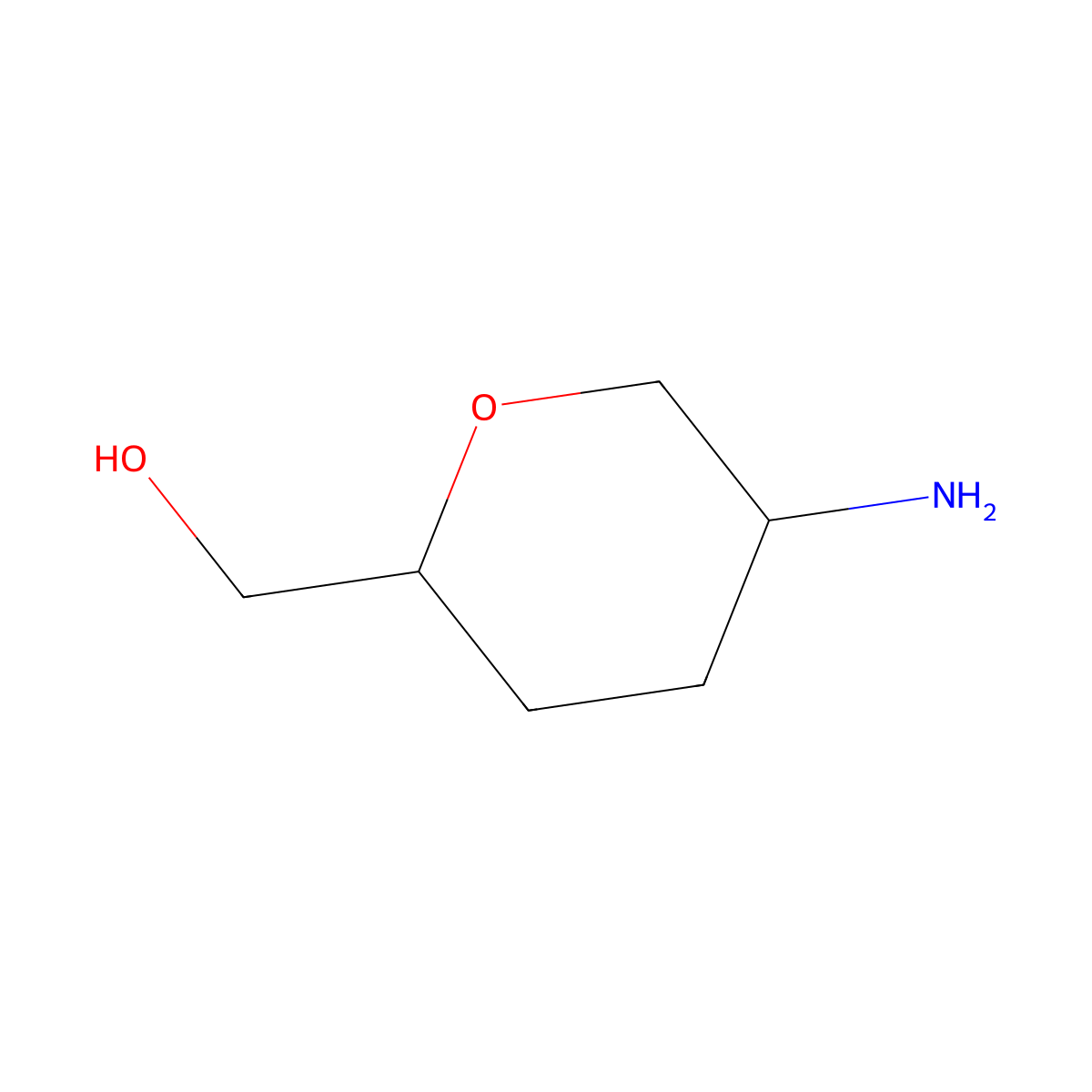 (5-Aminooxan-2-yl)methanol molecular structure, CAS 1822444-95-0