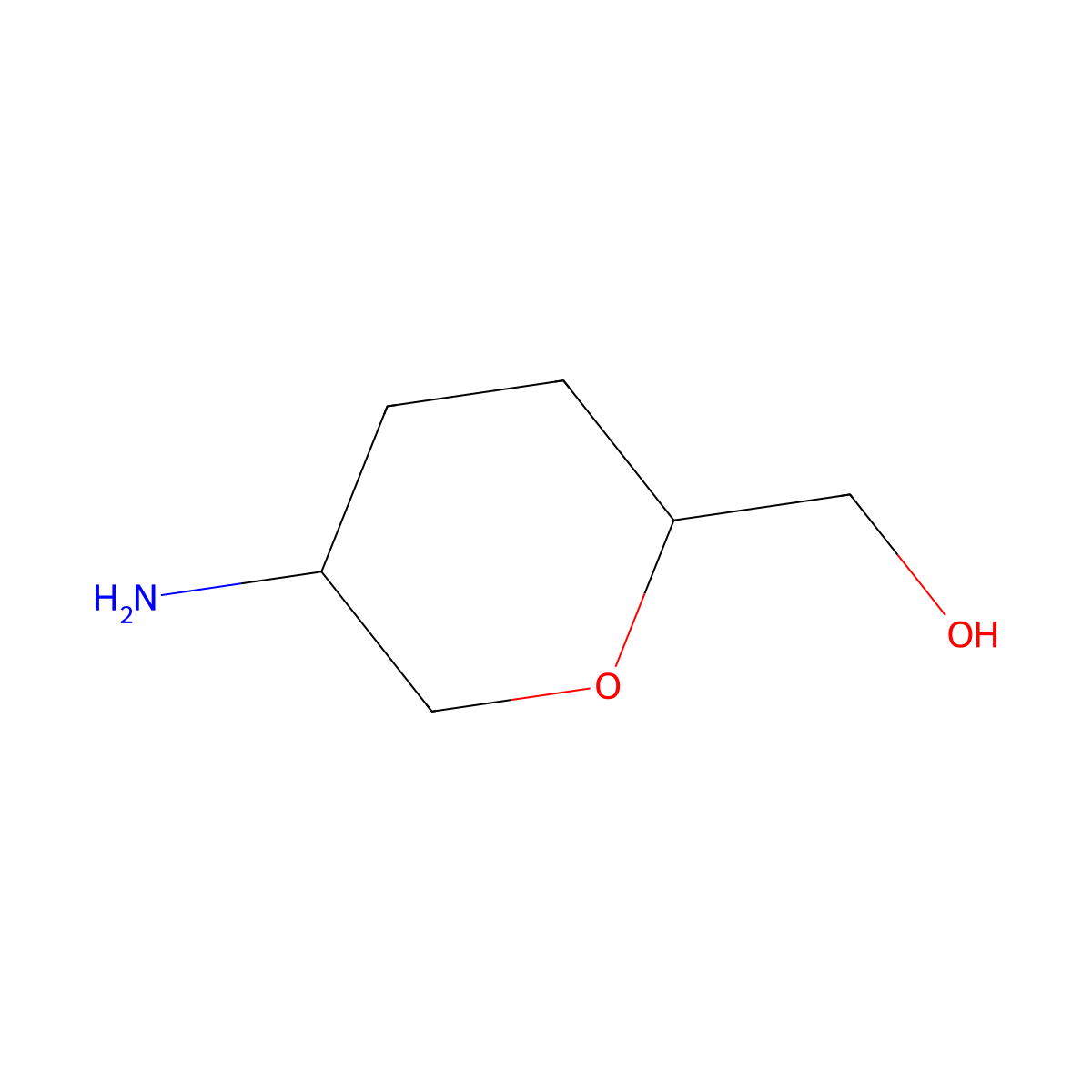(5-Aminooxan-2-yl)methanol molecular structure, CAS 1822444-95-0
