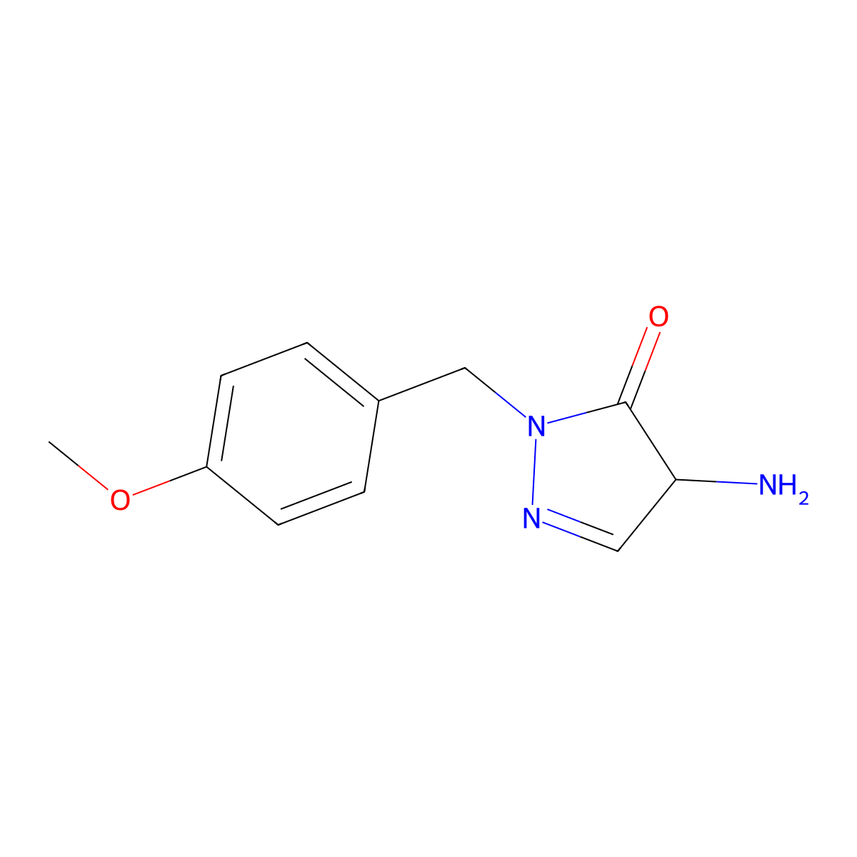 4-amino-2-[(4-methoxyphenyl)methyl]-4H-pyrazol-3-one molecular structure, CAS 1822449-89-7