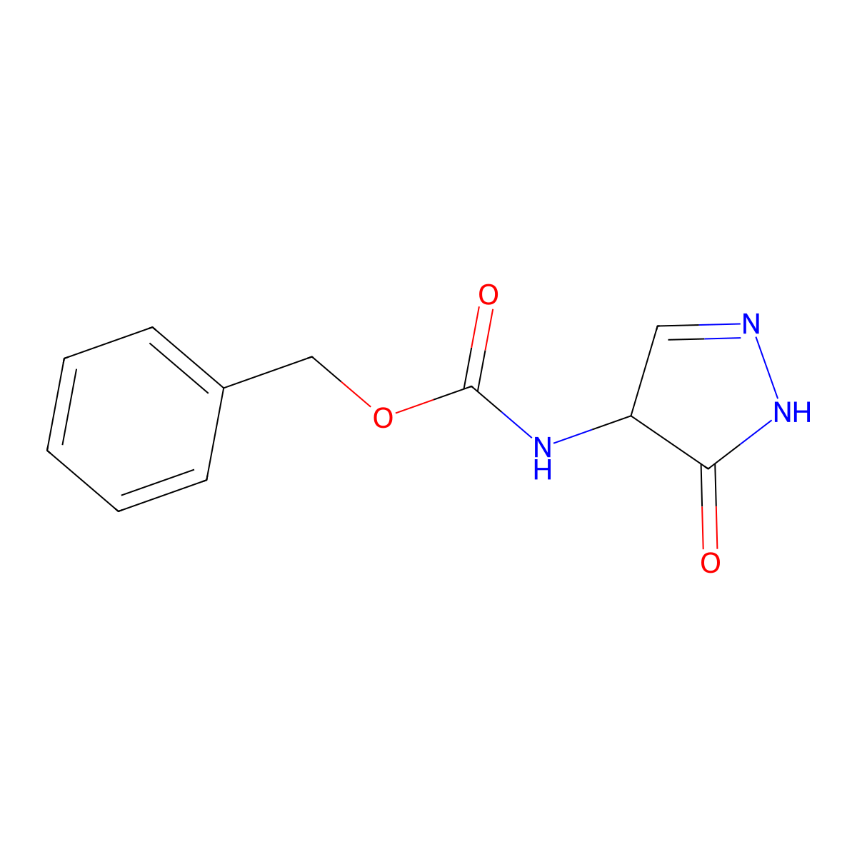 benzyl (5-oxo-4,5-dihydro-1H-pyrazol-4-yl)carbamate molecular structure, CAS 1822450-74-7