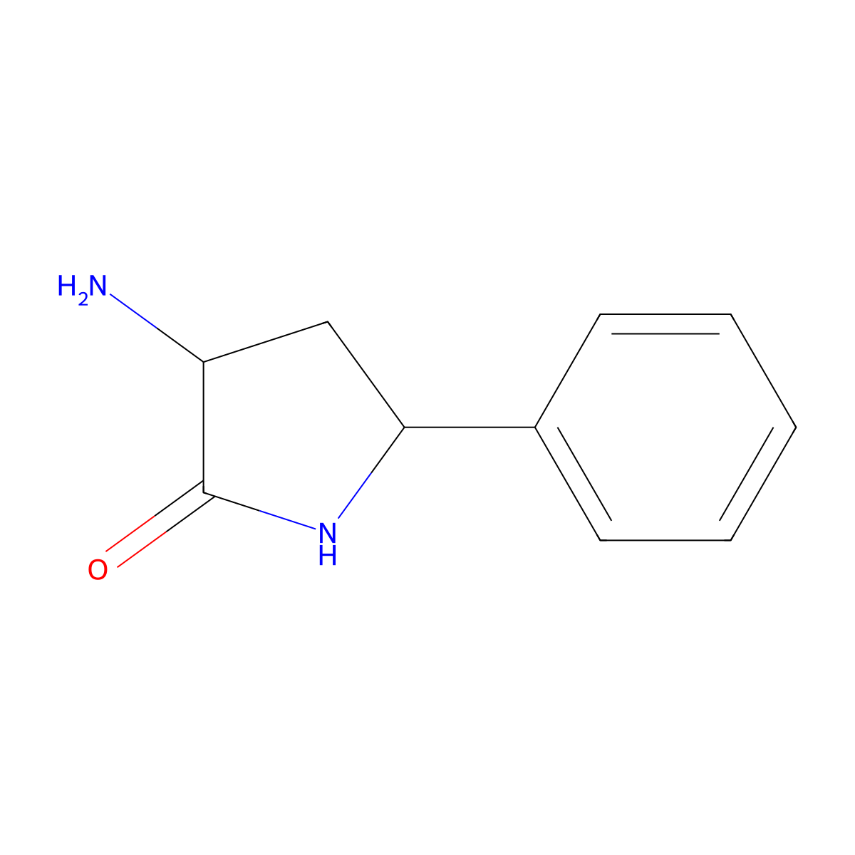 3-Amino-5-phenylpyrrolidin-2-one molecular structure, CAS 1822451-54-6
