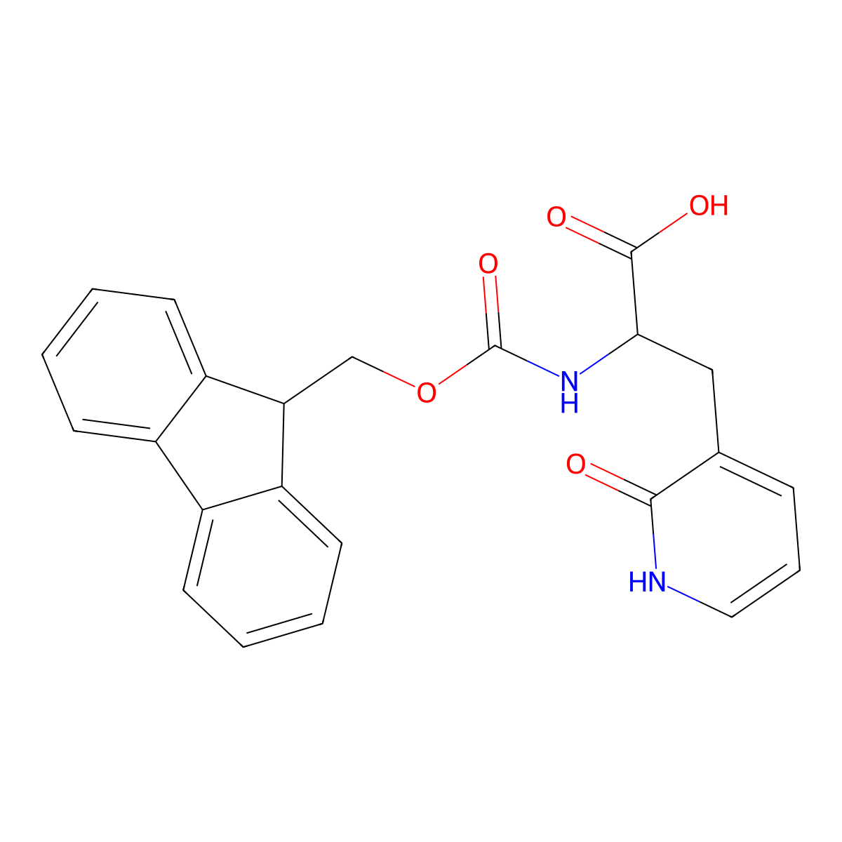 2-({[(9H-fluoren-9-yl)methoxy]carbonyl}amino)-3-(2-hydroxypyridin-3-yl)propanoic acid molecular structure, CAS 1822453-05-3