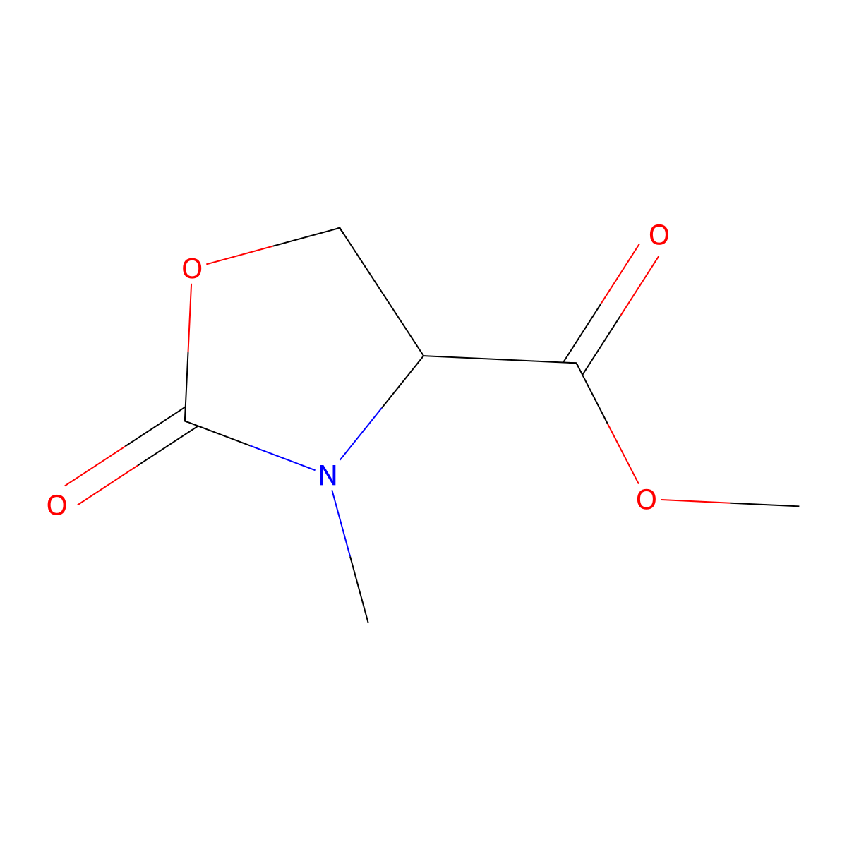 Methyl 3-methyl-2-oxo-1,3-oxazolidine-4-carboxylate molecular structure, CAS 1822453-24-6
