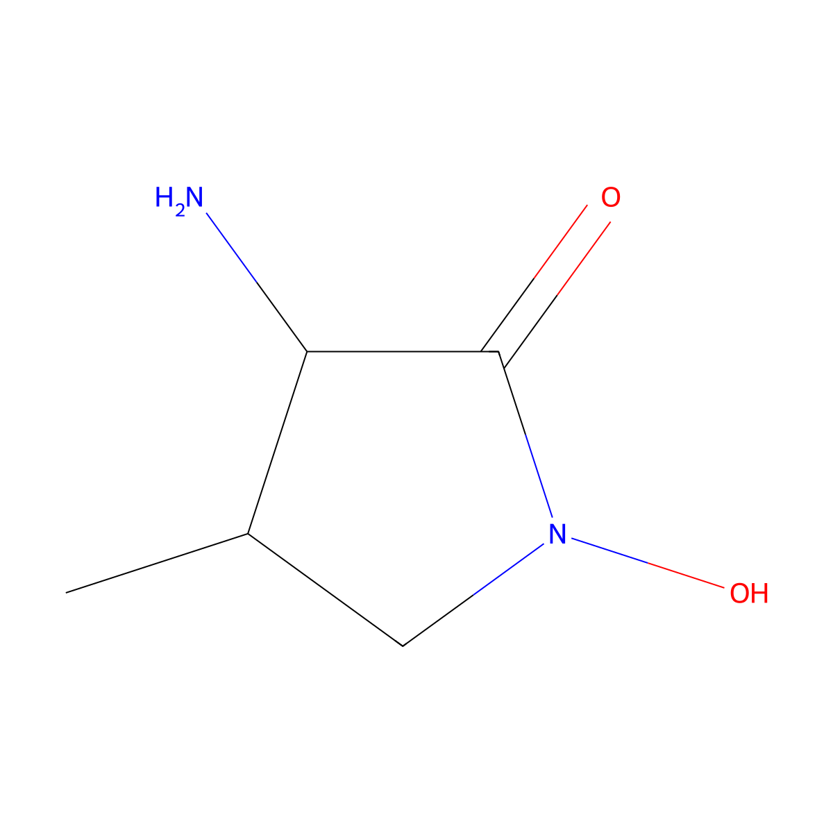 3-Amino-1-hydroxy-4-methylpyrrolidin-2-one molecular structure, CAS 1822456-25-6