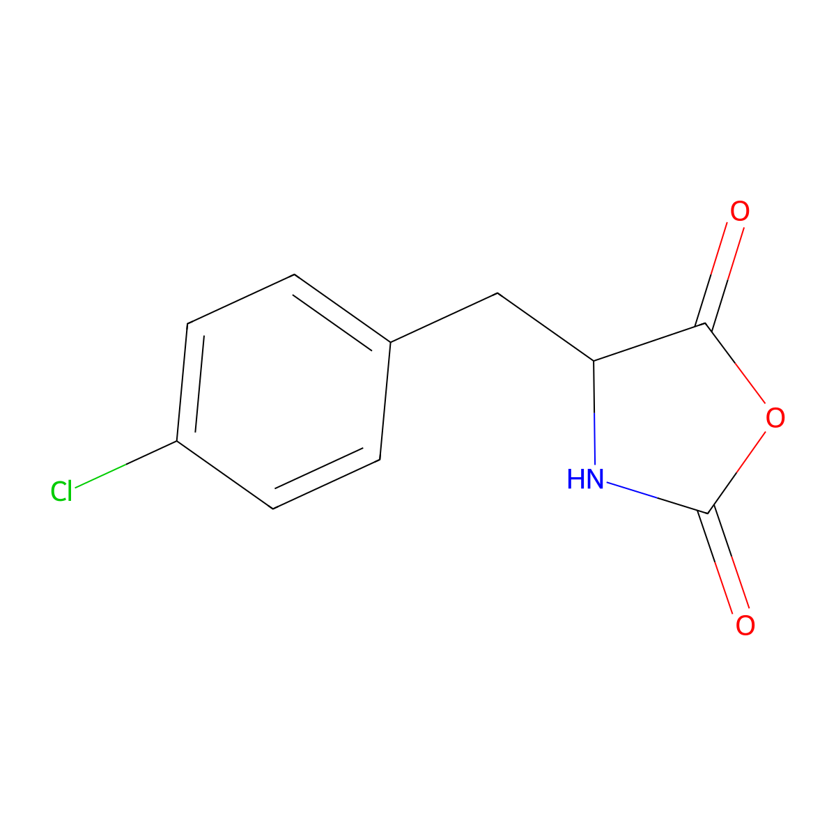 4-(4-Chlorobenzyl)oxazolidine-2,5-dione molecular structure, CAS 1822457-10-2