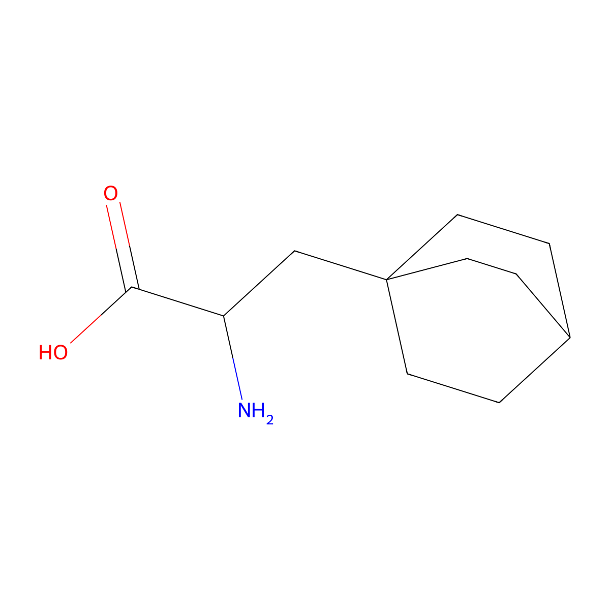 2-Amino-3-(bicyclo[2.2.2]octan-1-yl)propanoic acid molecular structure, CAS 1822465-67-7