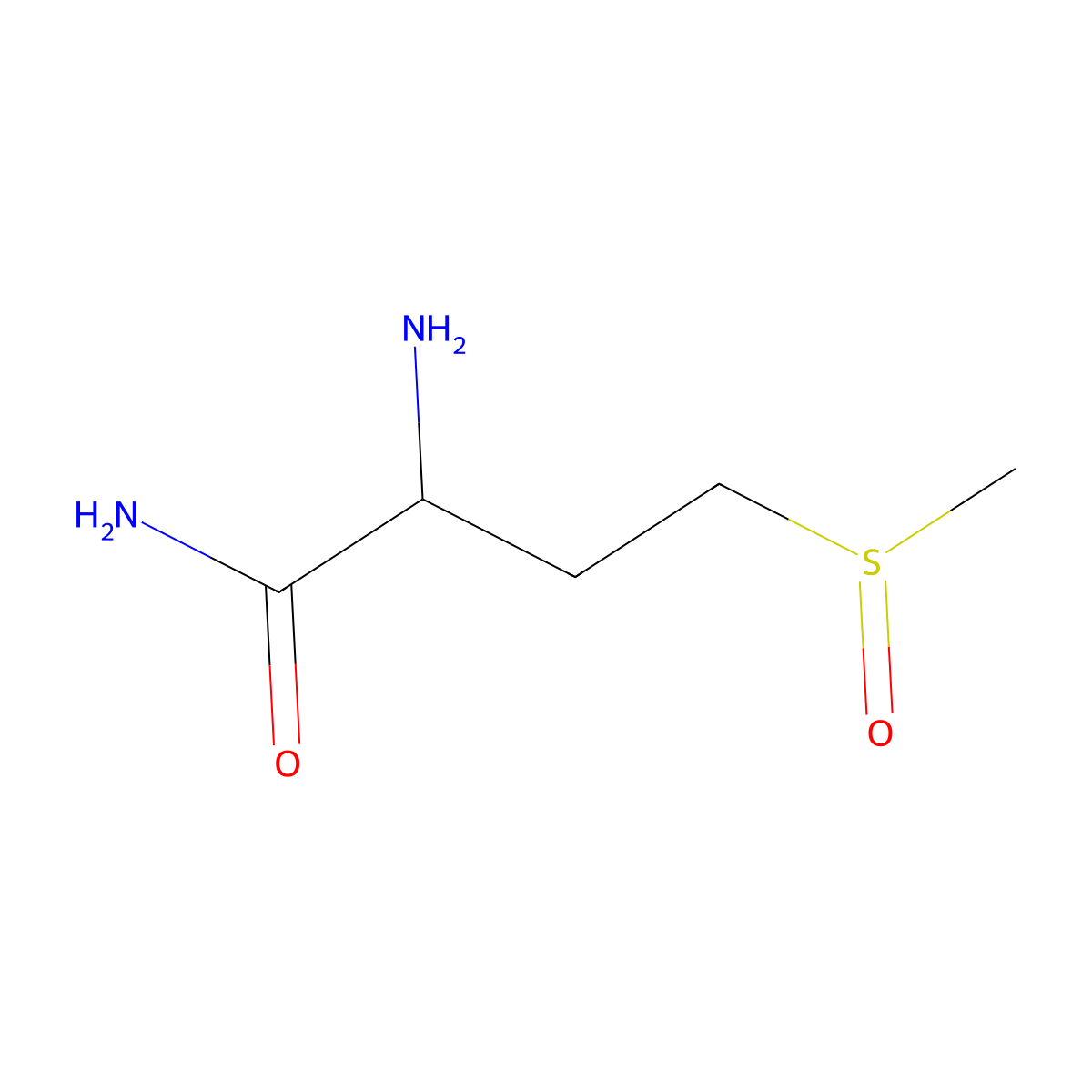 2-Amino-4-methanesulfinylbutanamide molecular structure, CAS 1822471-08-8