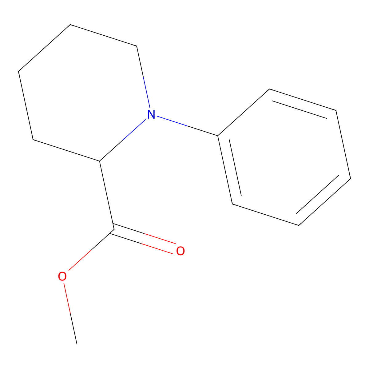 Methyl 1-phenylpiperidine-2-carboxylate molecular structure, CAS 1822471-17-9