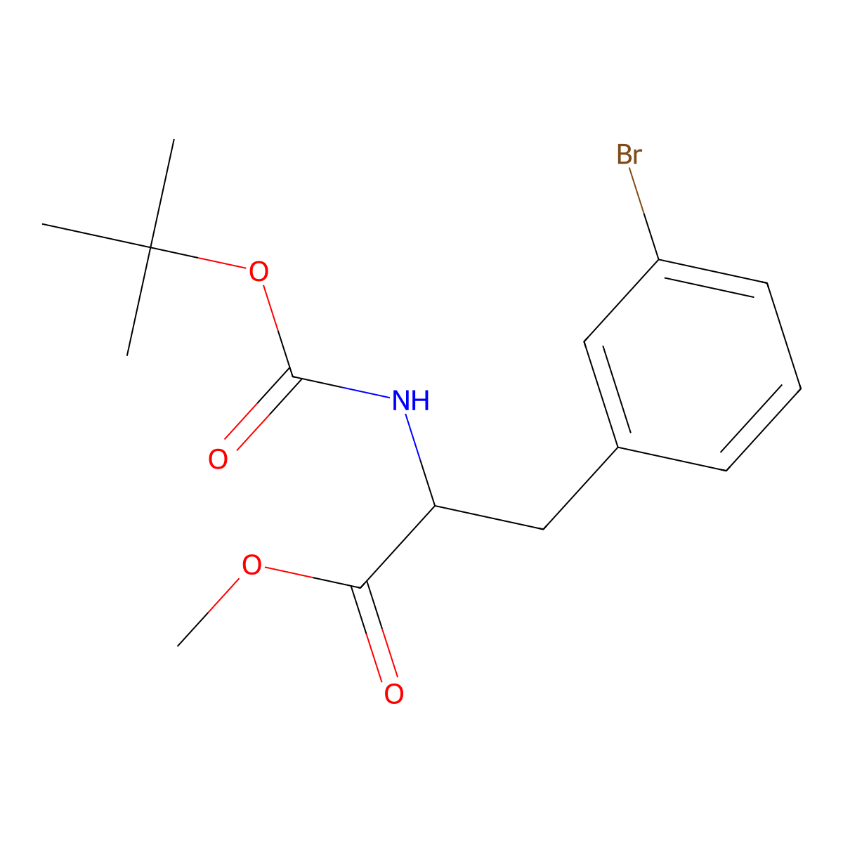3-Bromo-N-Boc-DL-phenylalanine methyl ester molecular structure, CAS 1822475-70-6