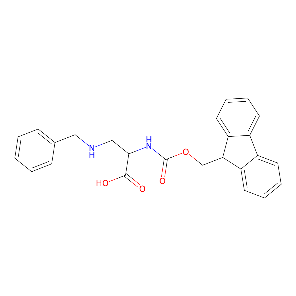 3-(Benzylamino)-2-({[(9H-fluoren-9-yl)methoxy]carbonyl}amino)propanoic acid molecular structure, CAS 1822479-60-6